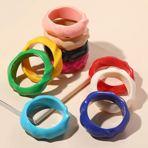 Engraved Resin Cuff Bracelet Acrylic Charm Wide Bangle for Women
