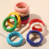 Engraved Resin Cuff Bracelet Acrylic Charm Wide Bangle for Women