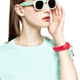 Engraved Resin Cuff Bracelet Acrylic Charm Wide Bangle for Women