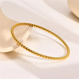 Stainless Steel Twisted Rope Cable Bangle Bracelet for Women