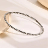 Stainless Steel Twisted Rope Cable Bangle Bracelet for Women