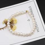Freshwater Pearl Elastic Bracelet 6-7mm Charms Women Gift