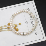 Freshwater Pearl Elastic Bracelet 6-7mm Charms Women Gift