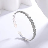 Shell Bangle Silver Plated Opening Bracelet TYB227
