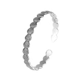 Shell Bangle Silver Plated Opening Bracelet TYB227