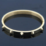 Punk Bracelet Retro Double Arrow Stainless Steel Rivet Cuff Bangle