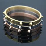 Punk Bracelet Retro Double Arrow Stainless Steel Rivet Cuff Bangle