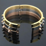 Punk Bracelet Retro Double Arrow Stainless Steel Rivet Cuff Bangle