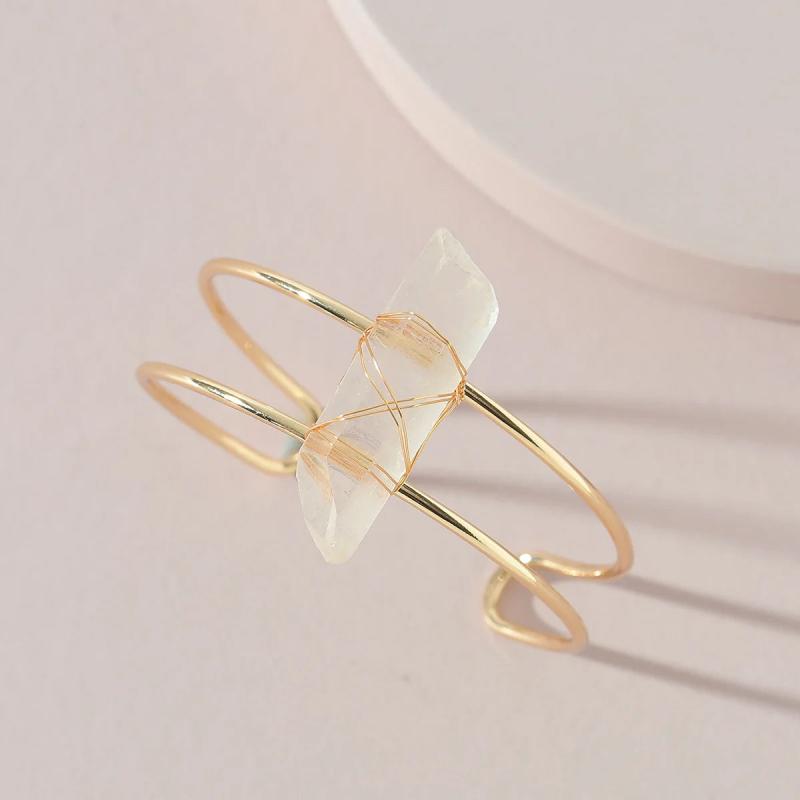 J.Shine Line Wrapped Quartz Stone Bracelet for Women
