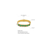 Green CZ Bracelet Bangle Stainless Steel Waterproof High Jewelry Women