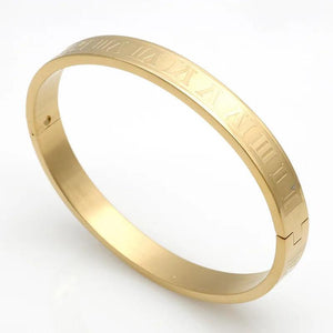 Roman Numerals Steel Bracelet for Men and Women