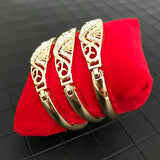 Ethnic Stone Rhinestone Bracelet Set - 3PCS Alloy Metal Bracelet Accessories