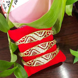 Ethnic Stone Rhinestone Bracelet Set - 3PCS Alloy Metal Bracelet Accessories
