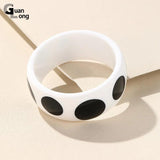 Colorful Resin Bangles Wide Round Bangle Summer Party Jewelry