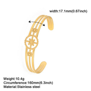 Adjustable Stainless Steel Roman Column Bangle