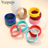 Engraved Flowers Vintage Bracelets Resin Cuff Acrylic Charm