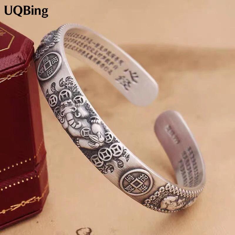 Silver Vintage Elephant Bangle & Bracelet 925 Stamp