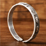 Silver Vintage Elephant Bangle & Bracelet 925 Stamp