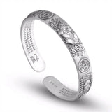 Silver Vintage Elephant Bangle & Bracelet 925 Stamp