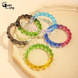 Vintage Transparent Bangle Bracelet Resin Cuff Jewelry