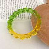 Vintage Transparent Bangle Bracelet Resin Cuff Jewelry