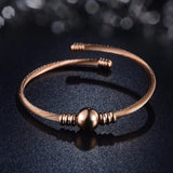 Stainless Steel Wire Line beads Cable Stretch bracelet for Women