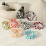 Colorful Designer Charms Adjustable Bangle Bracelet Lattice Jewelry