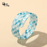 Colorful Designer Charms Adjustable Bangle Bracelet Lattice Jewelry