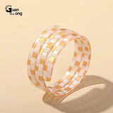 Colorful Designer Charms Adjustable Bangle Bracelet Lattice Jewelry