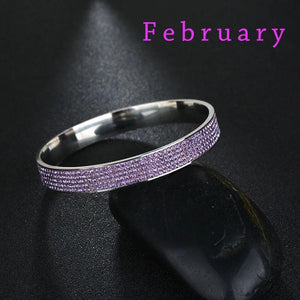 UZone Charm Bracelet 5 Rows Zircon Bangle For Bride Wedding Gift