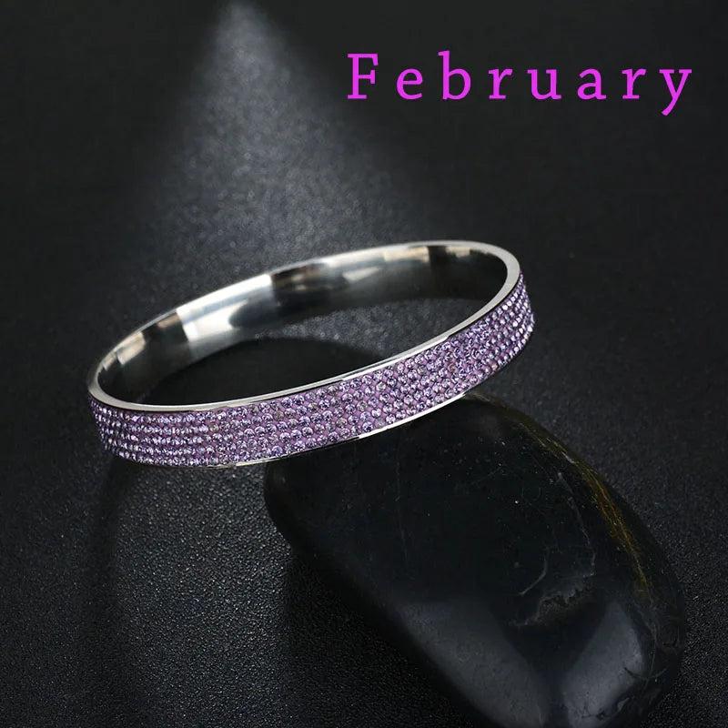 UZone Charm Bracelet 5 Rows Zircon Bangle For Bride Wedding Gift