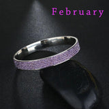 UZone Charm Bracelet 5 Rows Zircon Bangle For Bride Wedding Gift