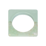 Vintage Resin Square Bracelet Bangle Geometric Big Bangle For Girls