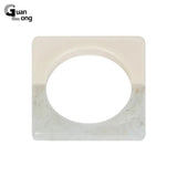 Vintage Resin Square Bracelet Bangle Geometric Big Bangle For Girls
