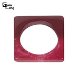 Vintage Resin Square Bracelet Bangle Geometric Big Bangle For Girls