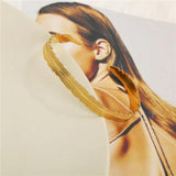 Stainless Steel Leaf Bangle Bracelet Punk Boho Cuff