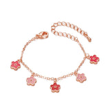 Girls Flower Charms Bracelets Small and Sweet Lovely All-Match