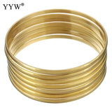 Roman Stainless Steel Bangle Lover Charm Bracelet Wide Cuff 7PCs/Set