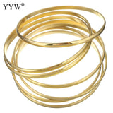 Roman Stainless Steel Bangle Lover Charm Bracelet Wide Cuff 7PCs/Set