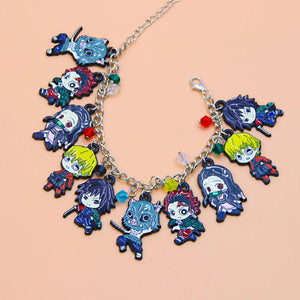 Demon Slayer Metal Enamel Cartoon Bracelet