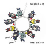 Demon Slayer Metal Enamel Cartoon Bracelet