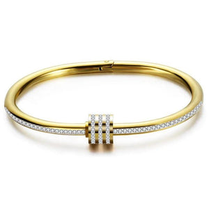 Stainless Steel Gemstone Charms Bracelet for Women