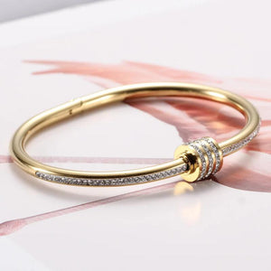 Stainless Steel Gemstone Charms Bracelet for Women