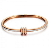 Stainless Steel Gemstone Charms Bracelet for Women