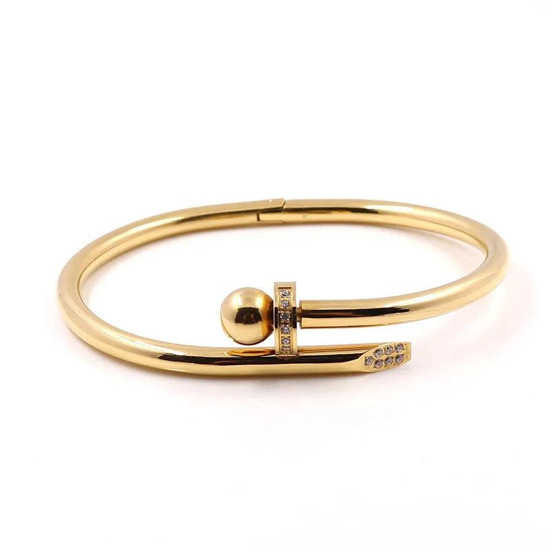 Stainless Steel Crystal Bracelets Bangle for Women Girl Gift