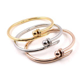 Stainless Steel Crystal Bracelets Bangle for Women Girl Gift