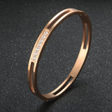 CZ Crystal Bracelet Set for Women - Hollow Cuff Bangle Jewelry