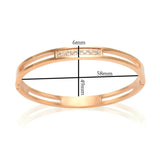 CZ Crystal Bracelet Set for Women - Hollow Cuff Bangle Jewelry