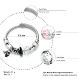 Elephant Cuff Bracelet Femme Acrylic Bead Steel Chain Women Jewelry