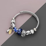 Elephant Cuff Bracelet Femme Acrylic Bead Steel Chain Women Jewelry